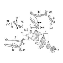 Mercedes Suspension Knuckle - Rear Driver Left 2223500941